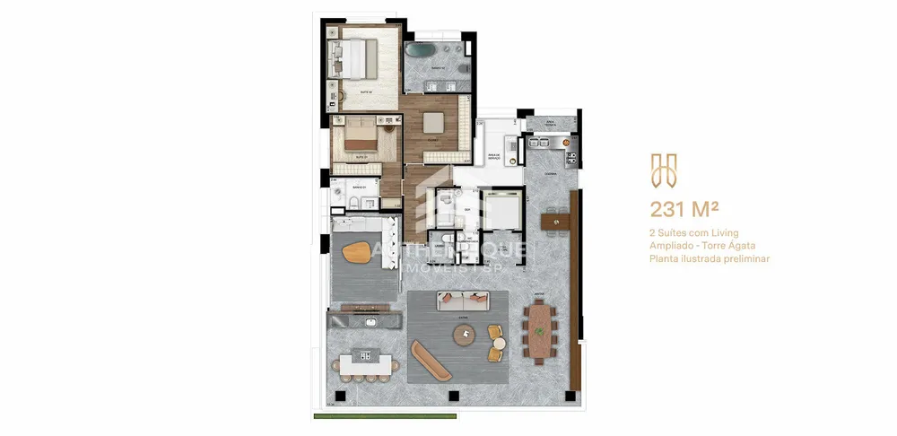 Apartamento, 3 quartos, 231 m² - Foto 9