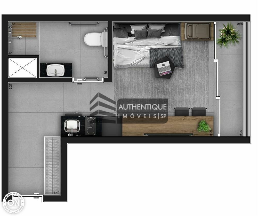 Apartamento, 1 quarto, 28 m² - Foto 9