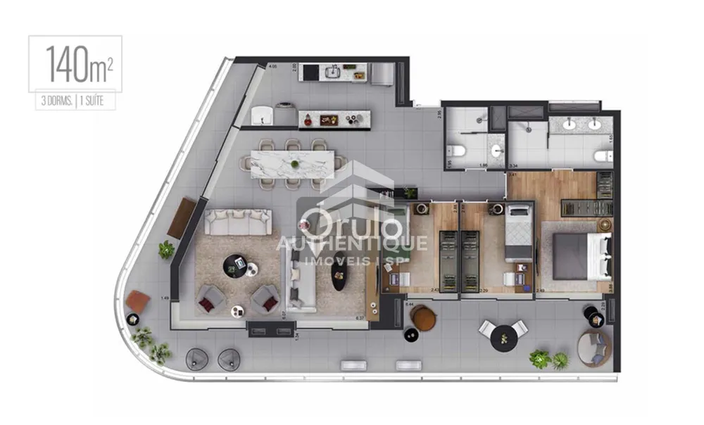 Cobertura, 3 quartos, 191 m² - Foto 4