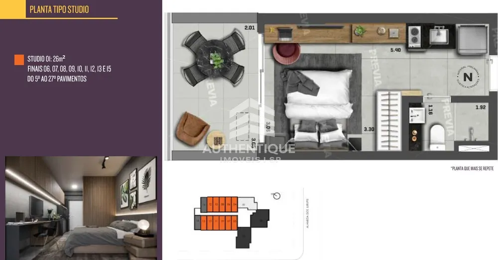 Apartamento, 1 quarto, 26 m² - Foto 24