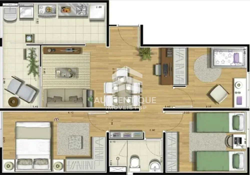 Apartamento, 3 quartos, 59 m² - Foto 10