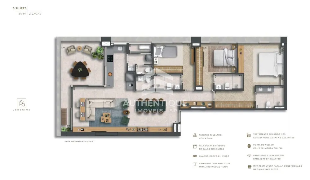 Apartamento, 2 quartos, 137 m² - Foto 15