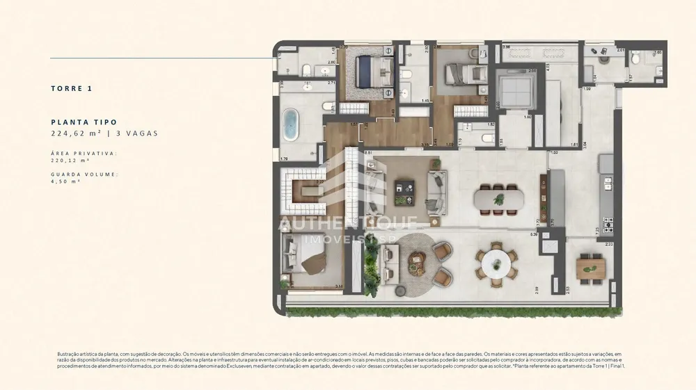 Apartamento, 3 quartos, 181 m² - Foto 1