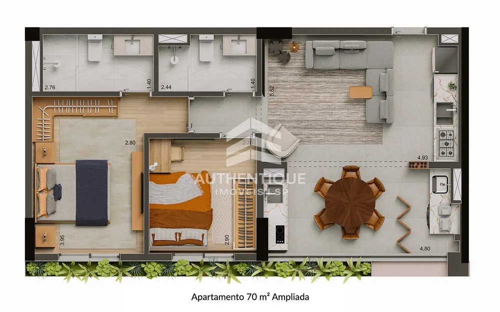 Apartamento, 2 quartos, 70 m² - Foto 13