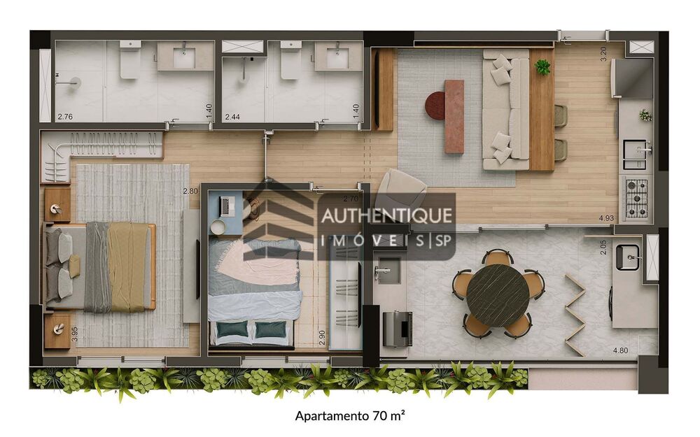 Apartamento, 3 quartos, 93 m² - Foto 1