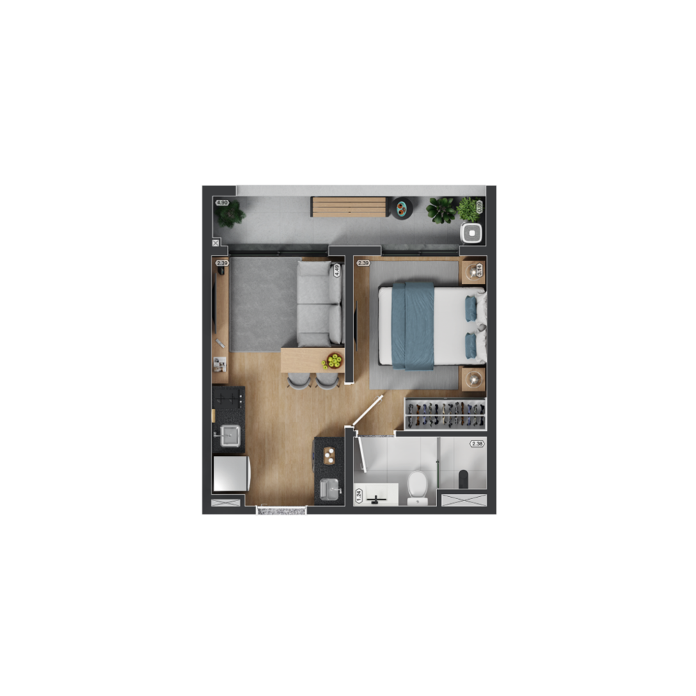 Apartamento, 1 quarto, 27 m² - Foto 9