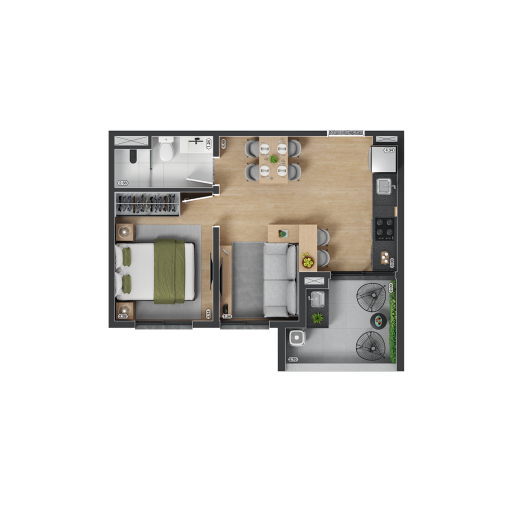 Apartamento, 1 quarto, 27 m² - Foto 13