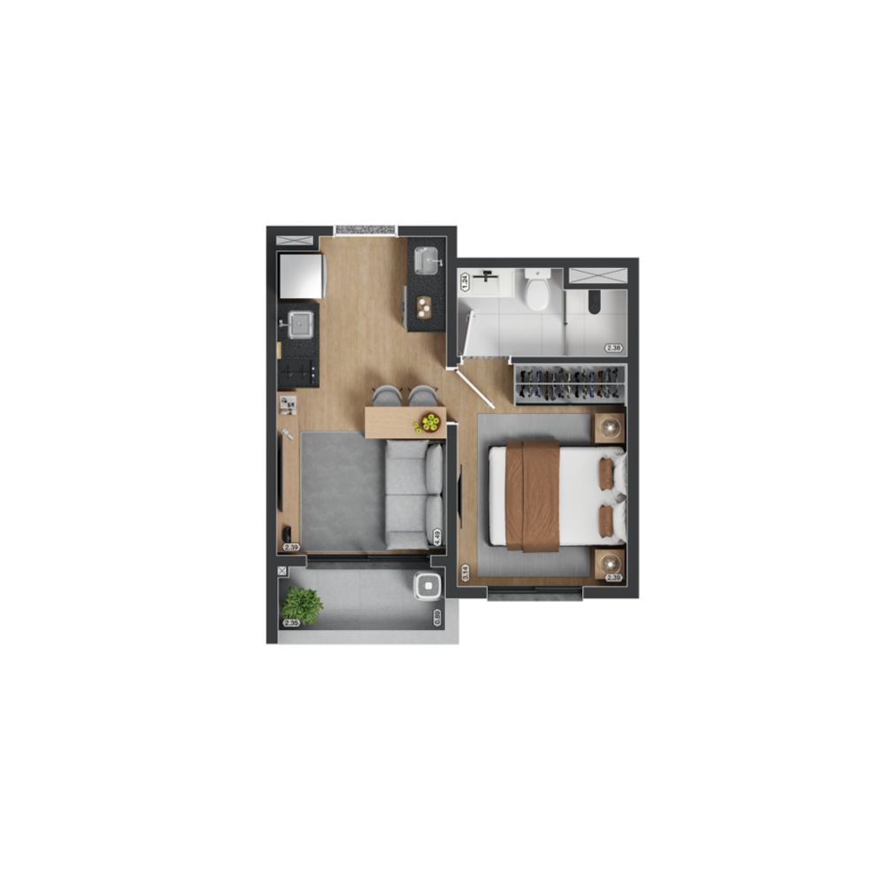 Apartamento, 1 quarto, 27 m² - Foto 29