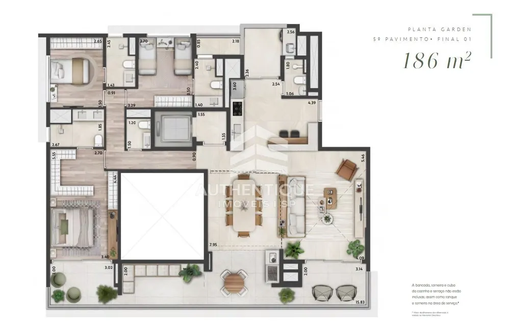 Apartamento, 3 quartos, 151 m² - Foto 9