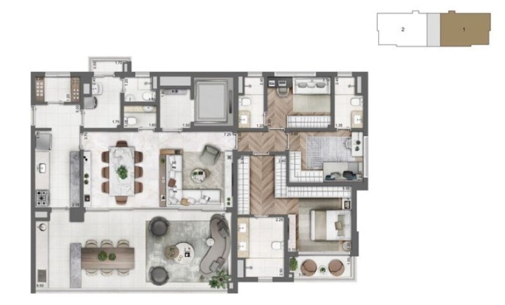 Apartamento, 3 quartos, 165 m² - Foto 9