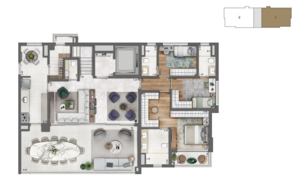 Apartamento, 3 quartos, 165 m² - Foto 6