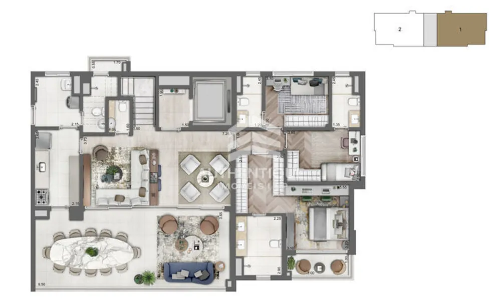Cobertura, 4 quartos, 328 m² - Foto 11