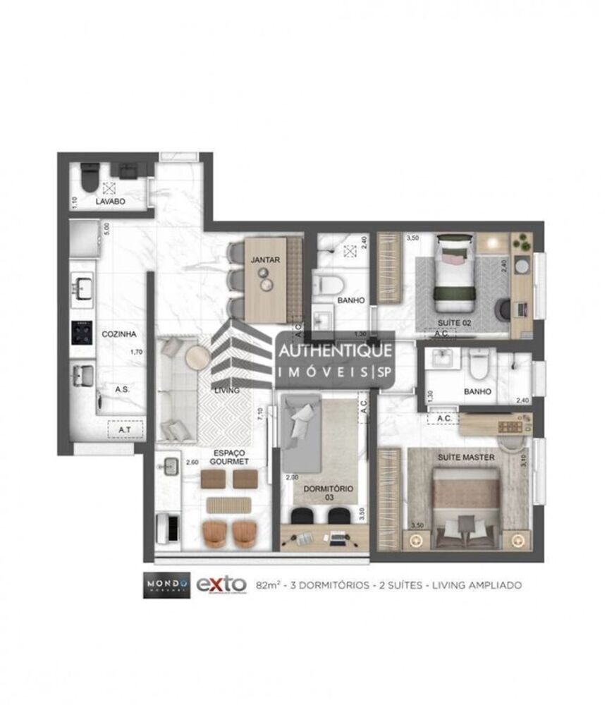Apartamento, 3 quartos, 82 m² - Foto 20