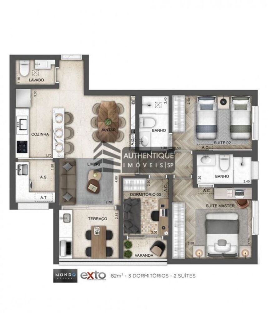 Apartamento, 3 quartos, 82 m² - Foto 19