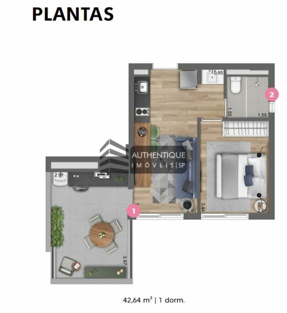 Apartamento, 2 quartos, 72 m² - Foto 1