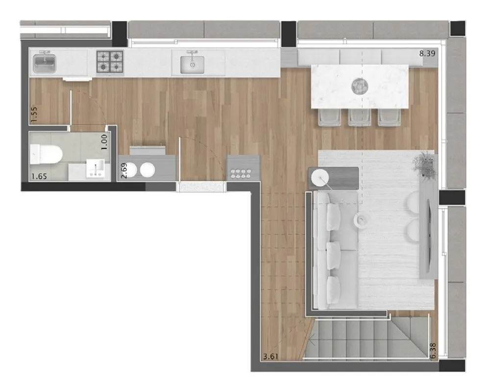 Apartamento, 1 quarto, 115 m² - Foto 7