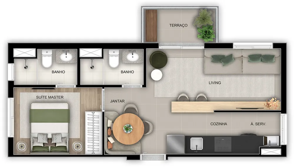 Apartamento, 2 quartos, 42 m² - Foto 4