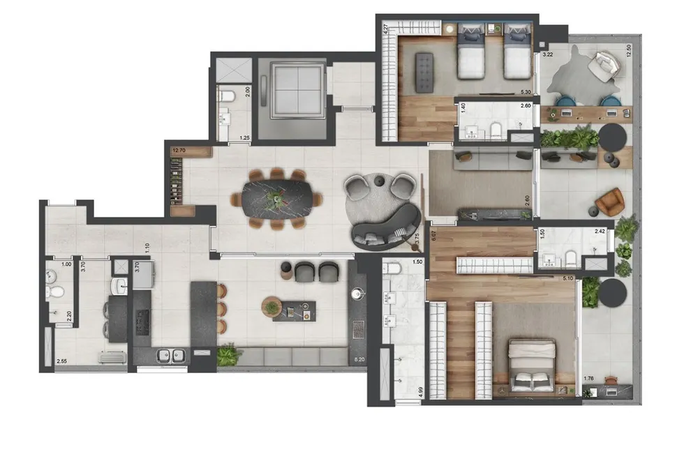 Apartamento, 2 quartos, 166 m² - Foto 7