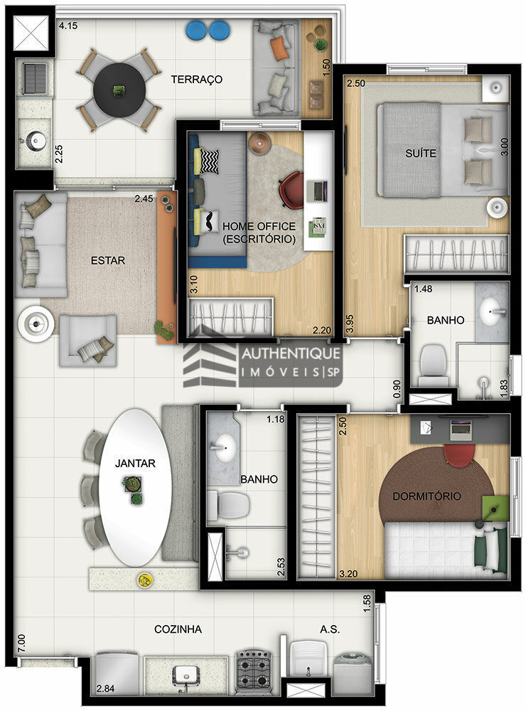 Apartamento, 2 quartos, 60 m² - Foto 1