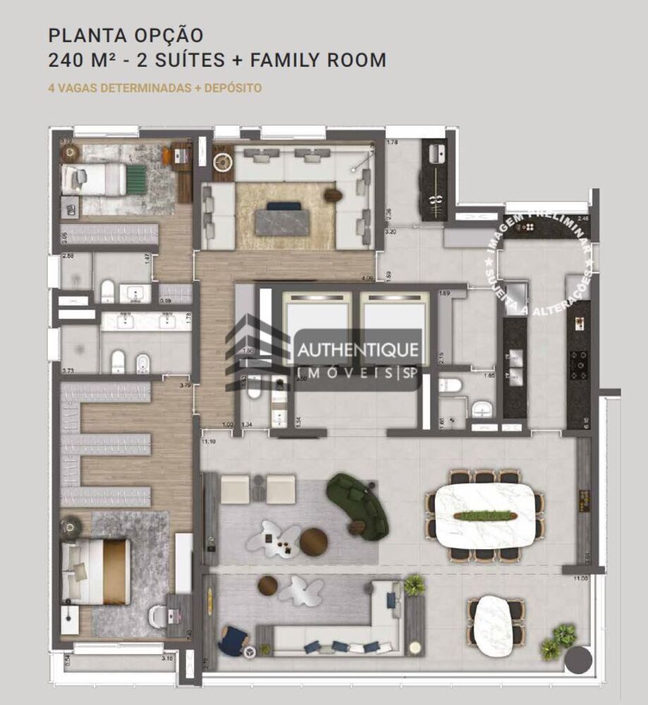 Apartamento, 3 quartos, 240 m² - Foto 7