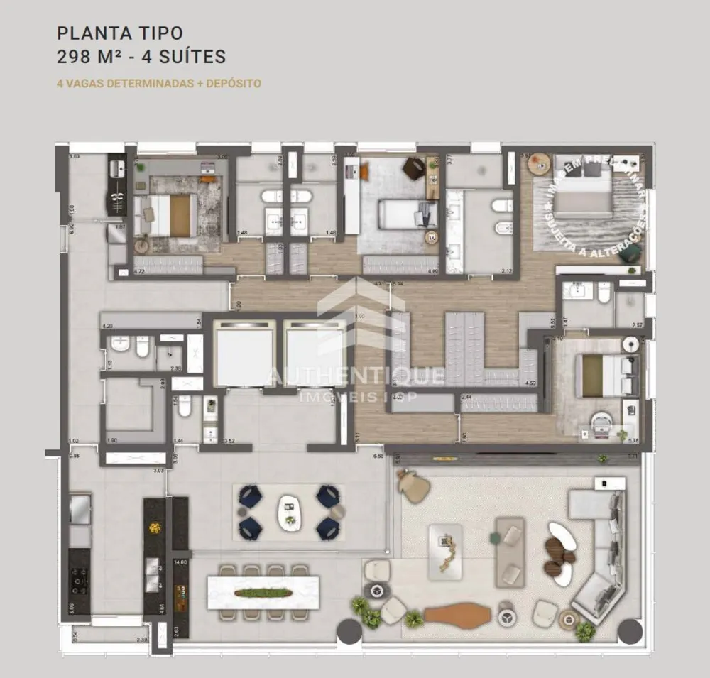 Apartamento, 3 quartos, 240 m² - Foto 2