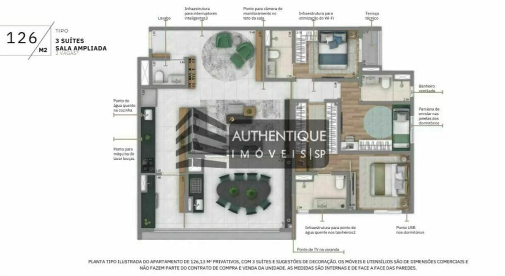 Apartamento, 4 quartos, 126 m² - Foto 4
