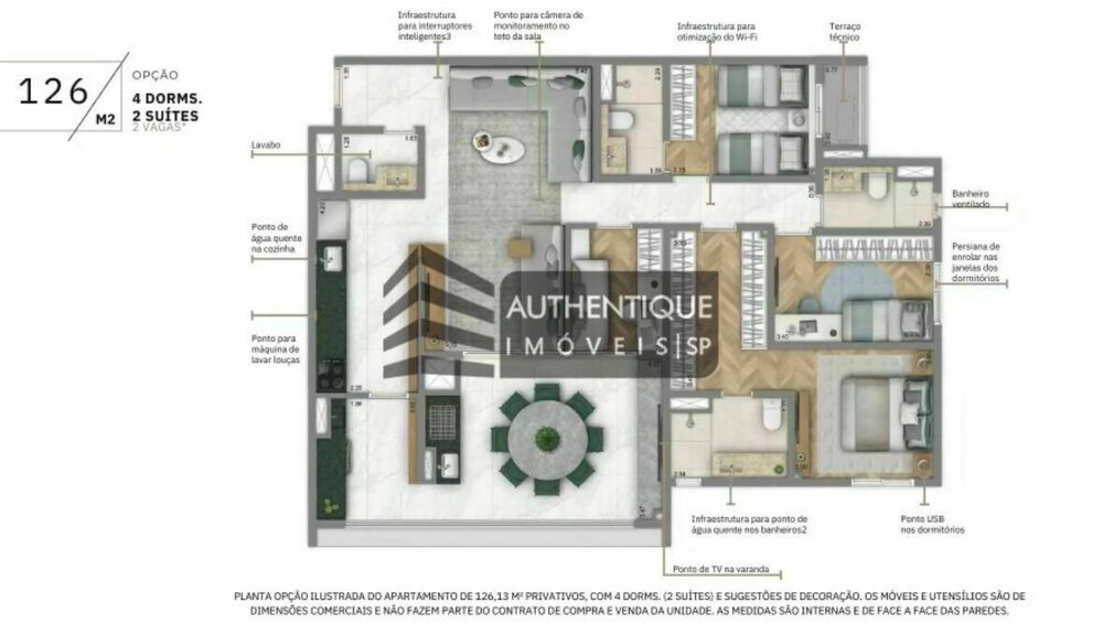 Apartamento, 4 quartos, 126 m² - Foto 3