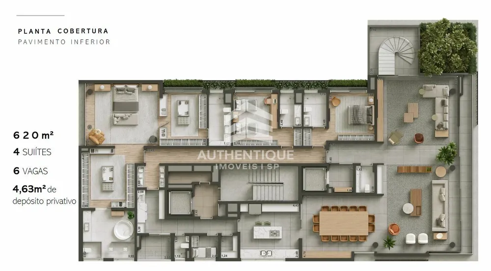 Cobertura, 4 quartos, 620 m² - Foto 8