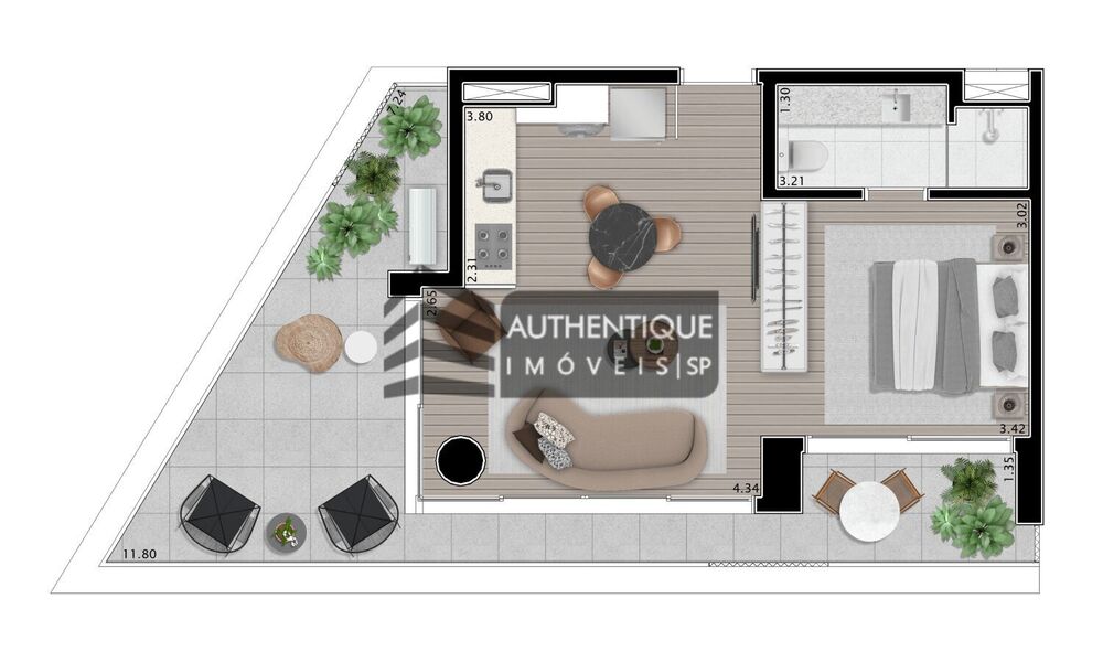 Apartamento, 1 quarto, 62 m² - Foto 7