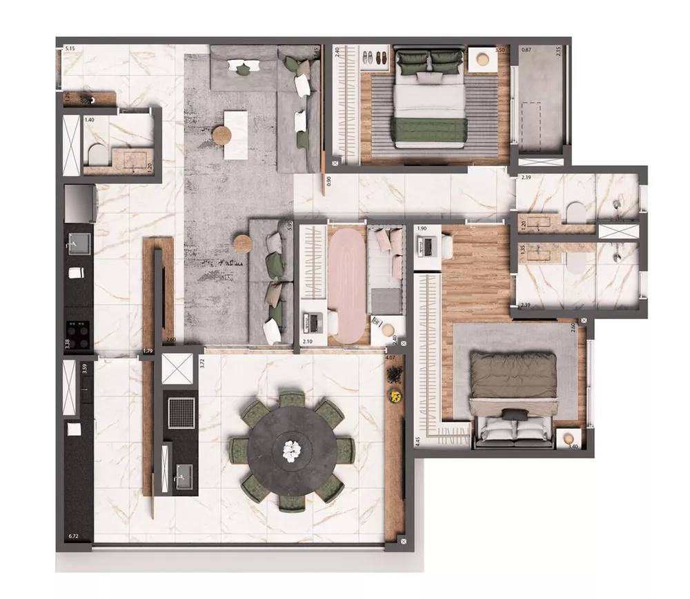 Apartamento, 3 quartos, 123 m² - Foto 6
