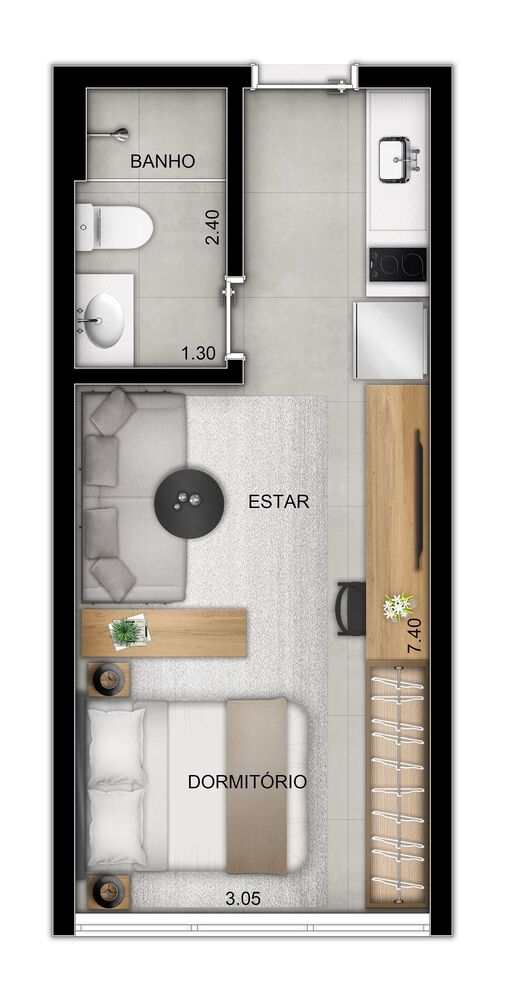 Apartamento, 1 quarto, 28 m² - Foto 29