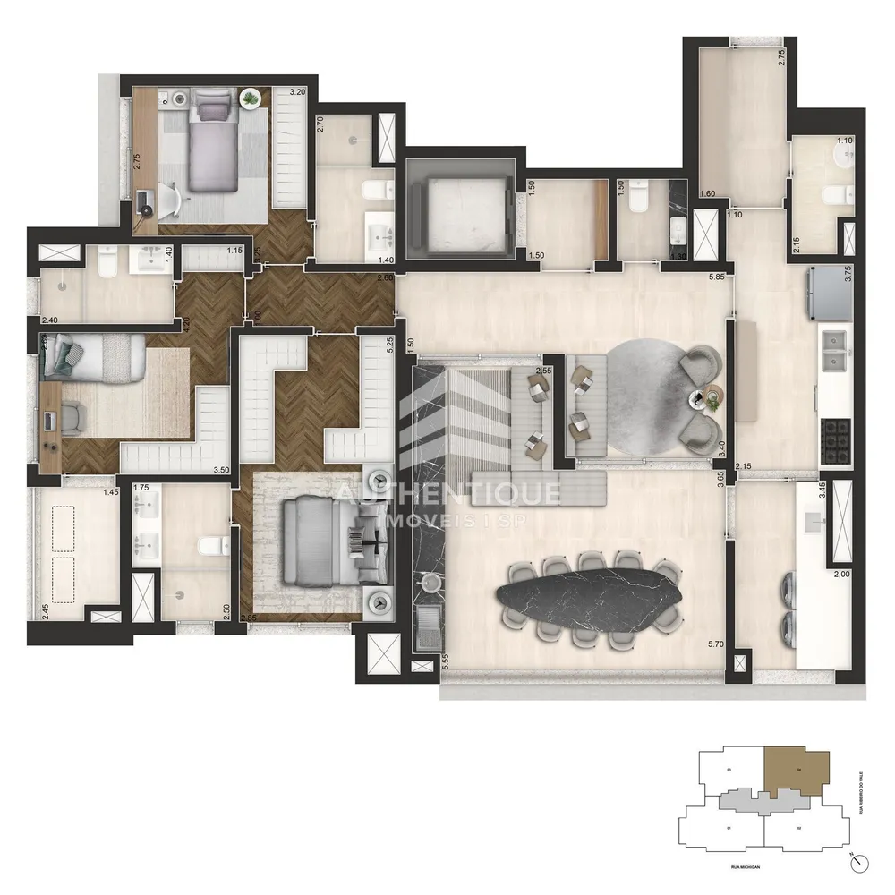 Apartamento, 3 quartos, 195 m² - Foto 6
