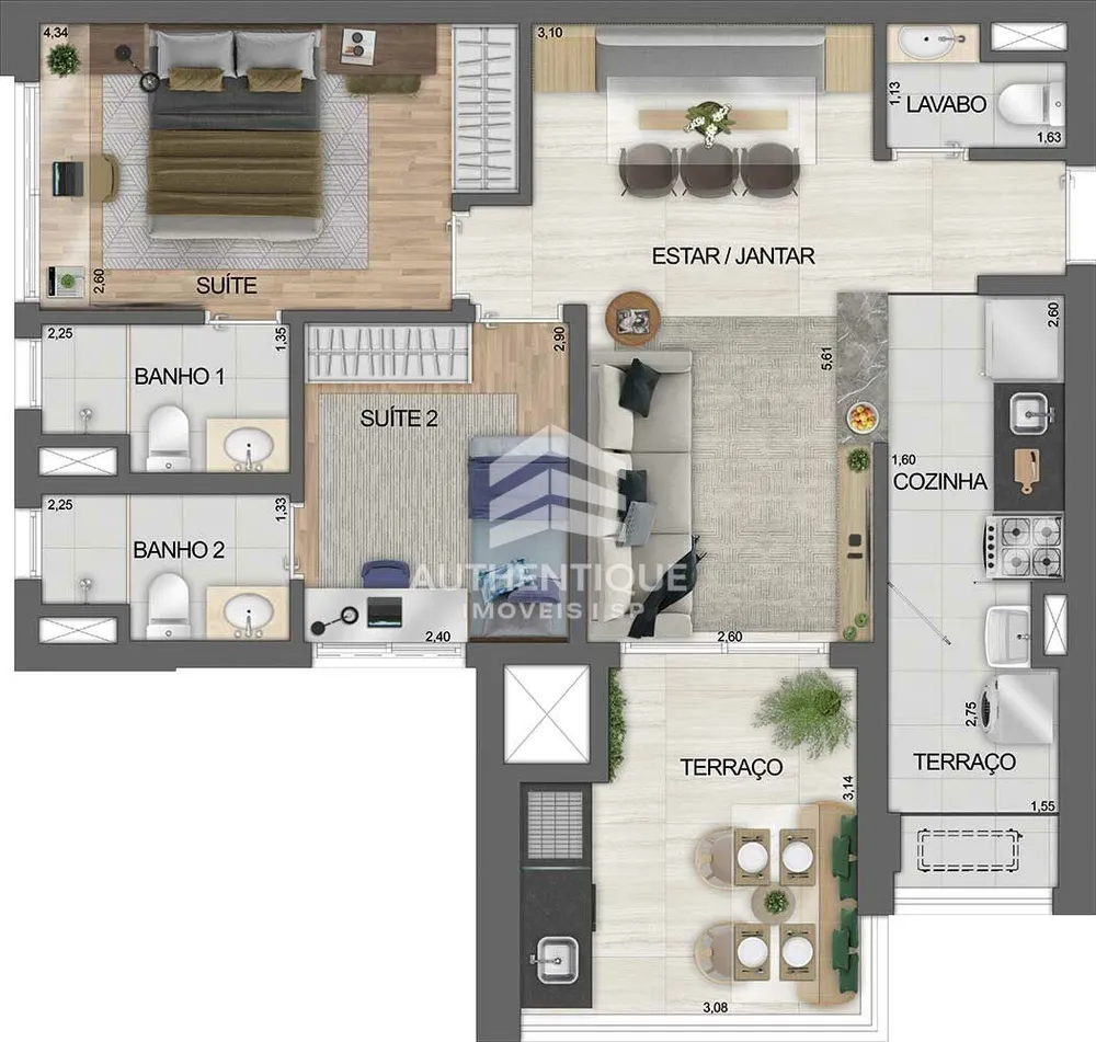 Apartamento, 2 quartos, 63 m² - Foto 16