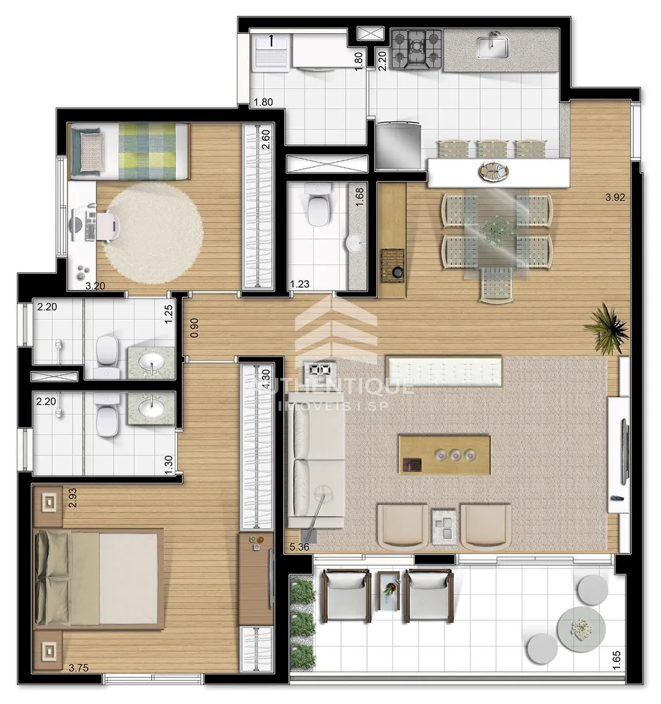 Apartamento, 2 quartos, 91 m² - Foto 4