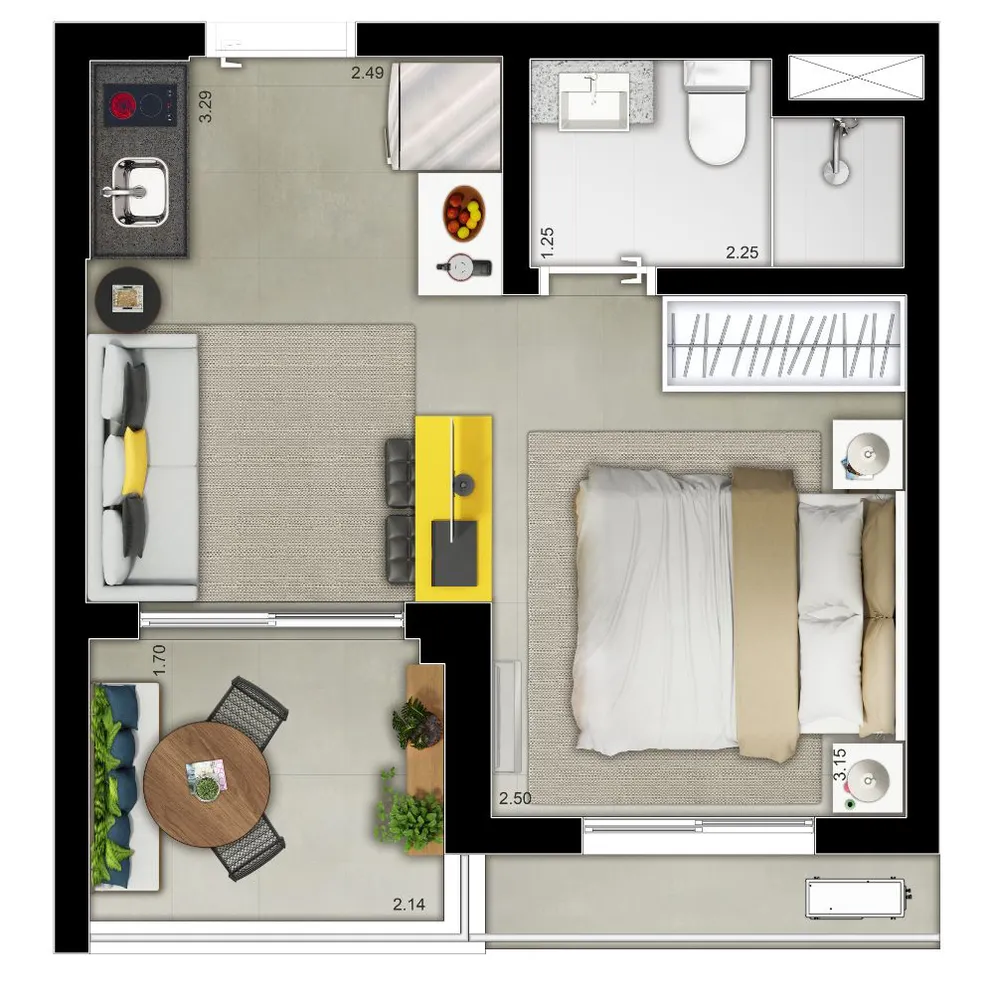 Apartamento, 1 quarto, 28 m² - Foto 7