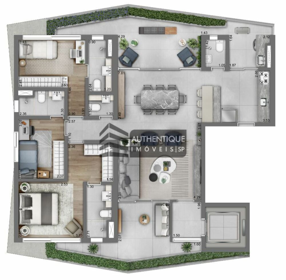 Apartamento, 2 quartos, 114 m² - Foto 1