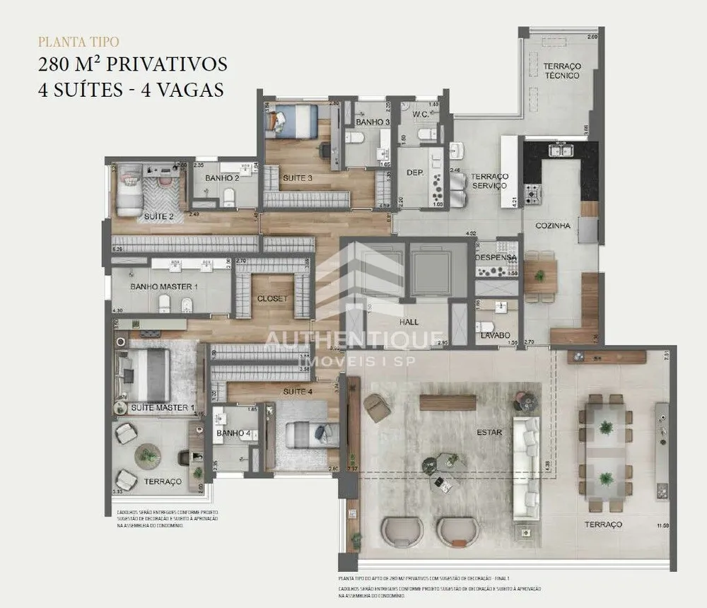 Apartamento, 4 quartos, 280 m² - Foto 12