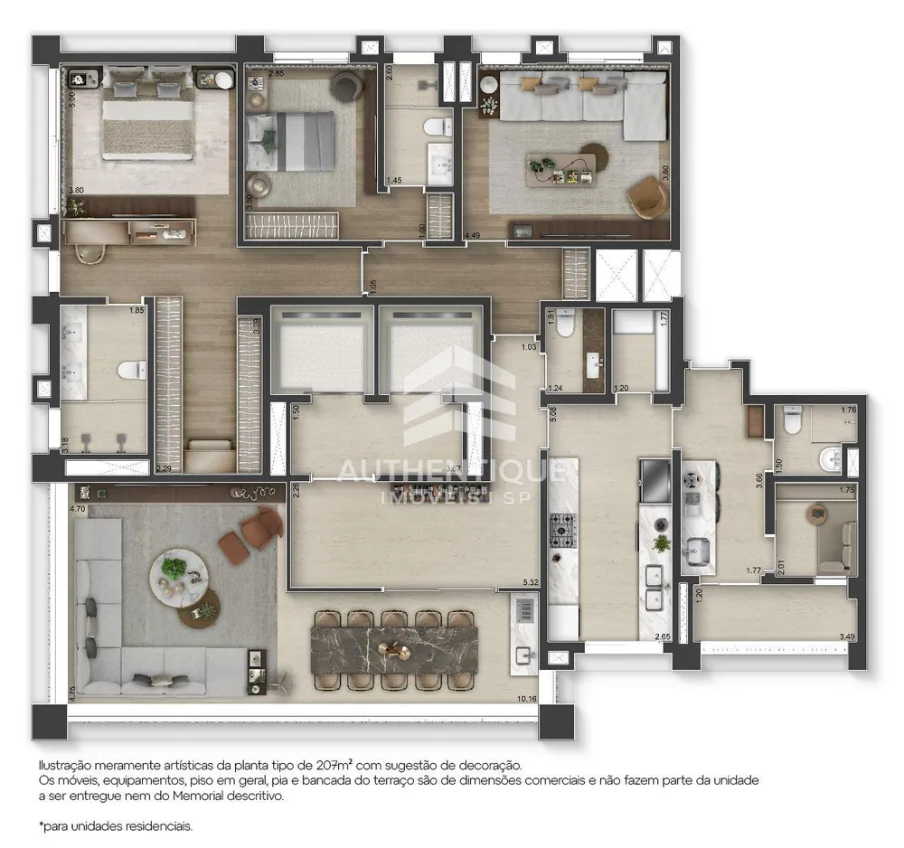 Apartamento, 3 quartos, 207 m² - Foto 9