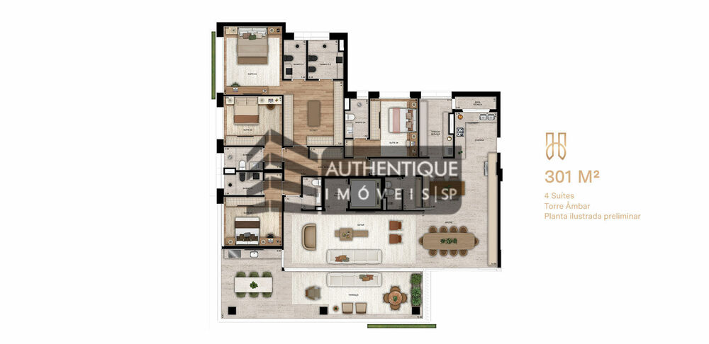 Apartamento, 4 quartos, 301 m² - Foto 17