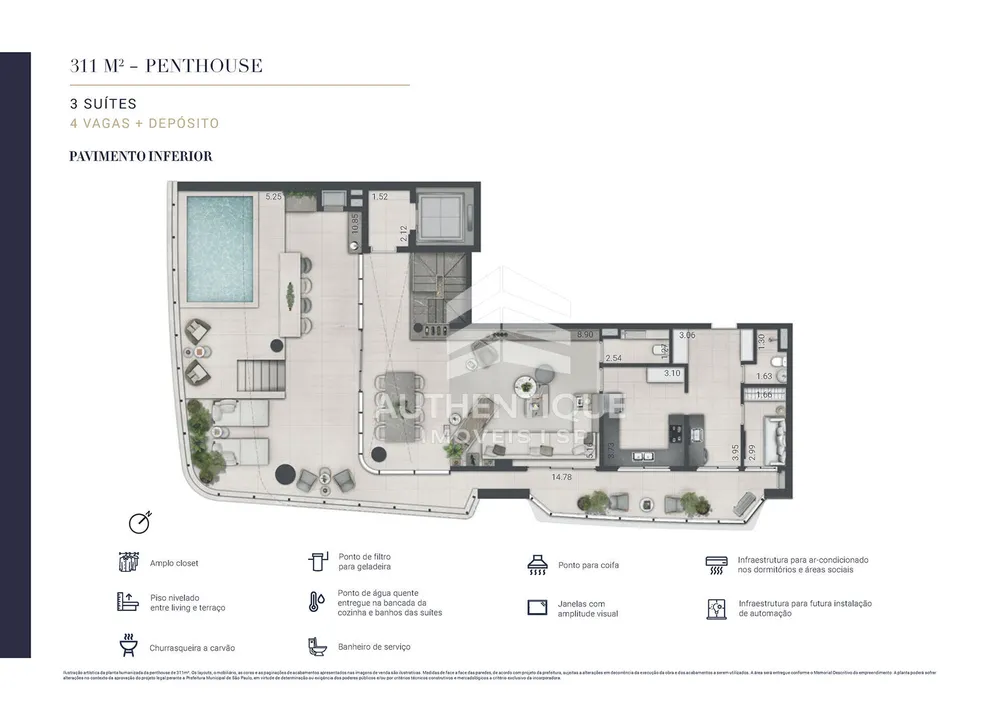 Cobertura, 4 quartos, 311 m² - Foto 10