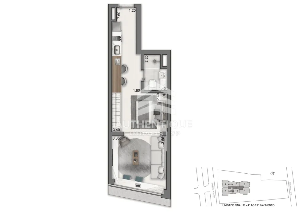 Apartamento, 1 quarto, 55 m² - Foto 7