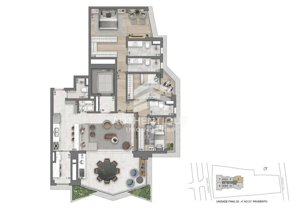 Apartamento, 1 quarto, 55 m² - Foto 2