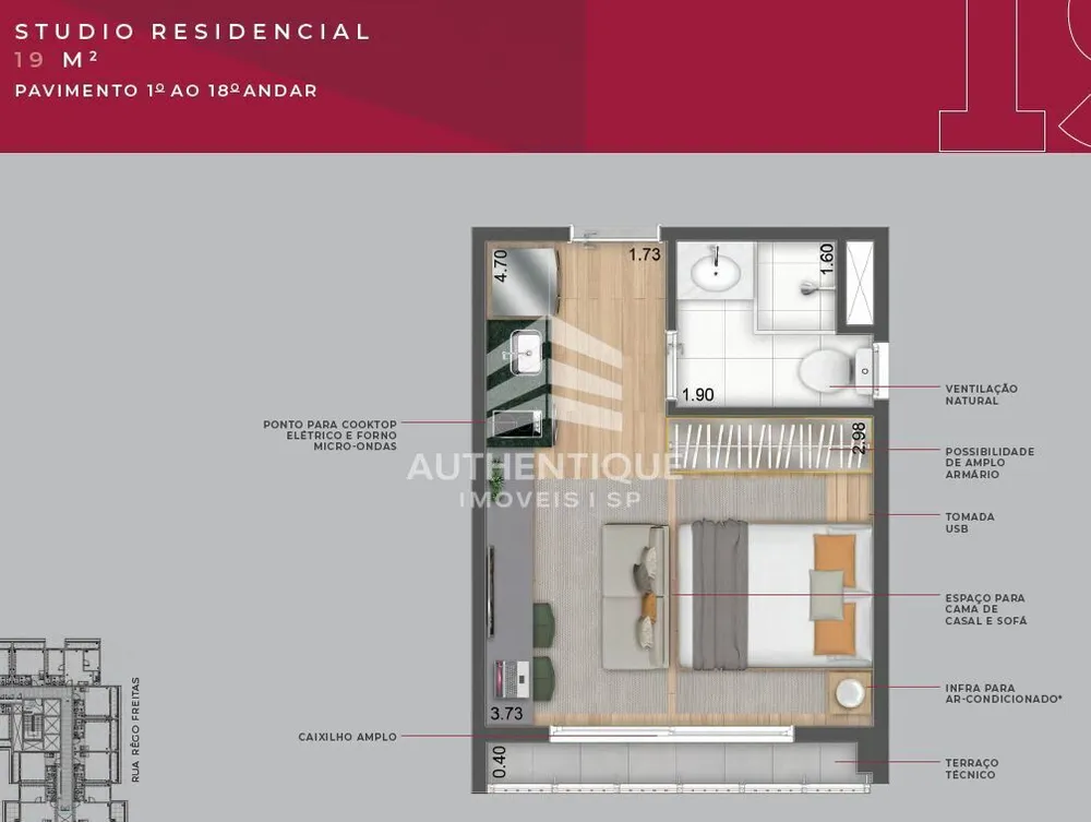 Apartamento, 1 quarto, 27 m² - Foto 18