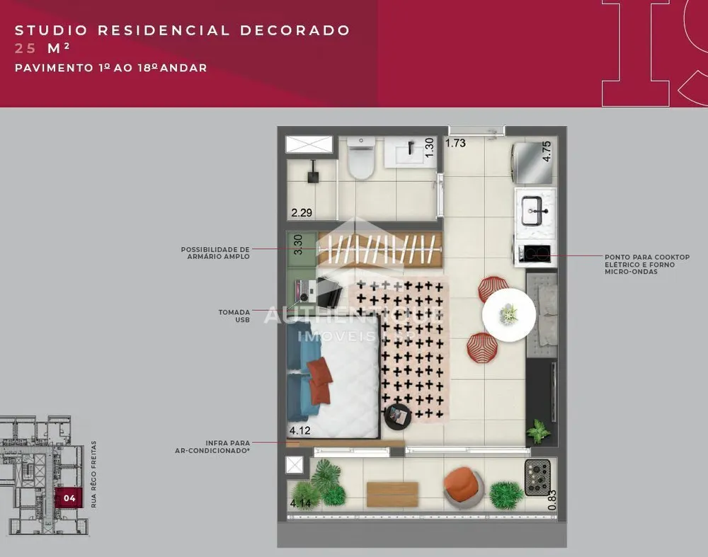 Apartamento, 1 quarto, 27 m² - Foto 19