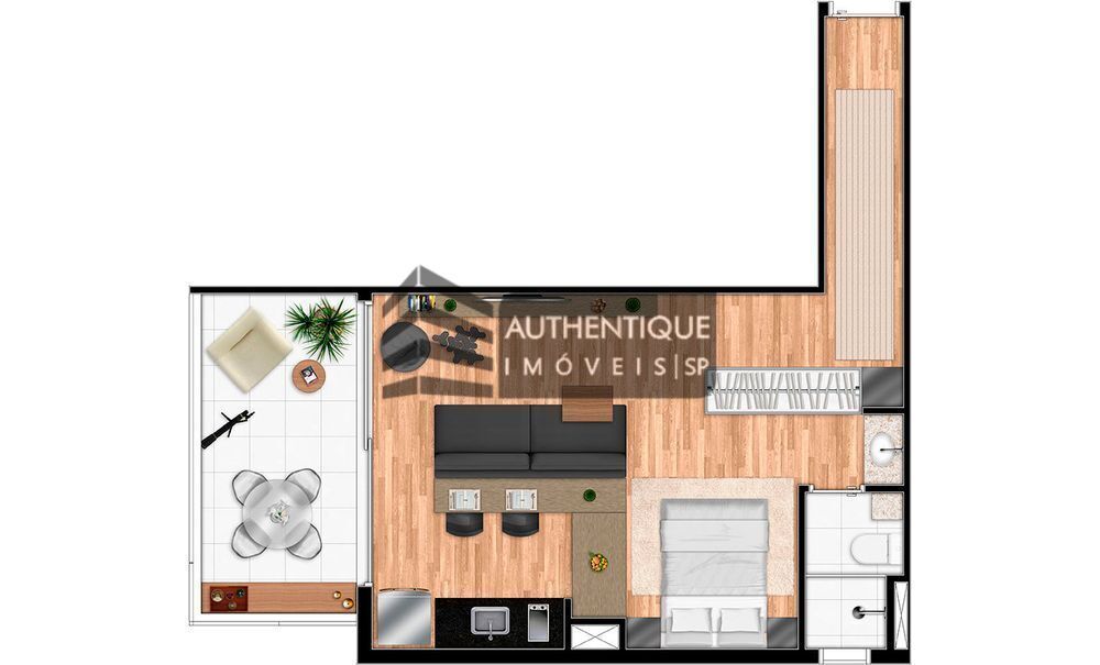 Apartamento, 1 quarto, 42 m² - Foto 1
