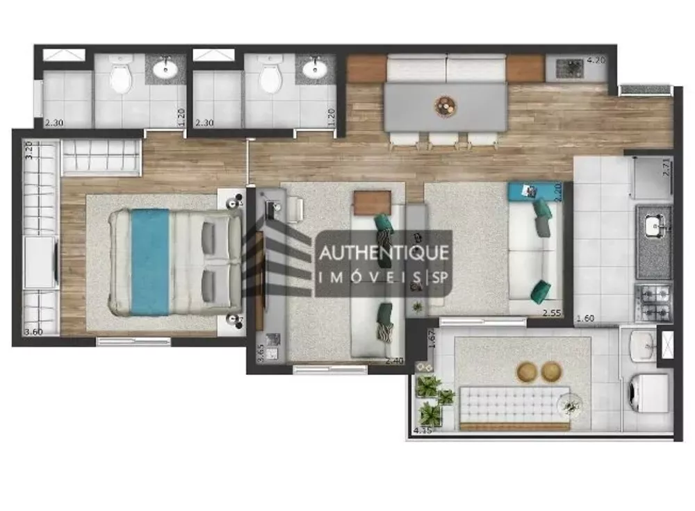 Apartamento, 1 quarto, 57 m² - Foto 26