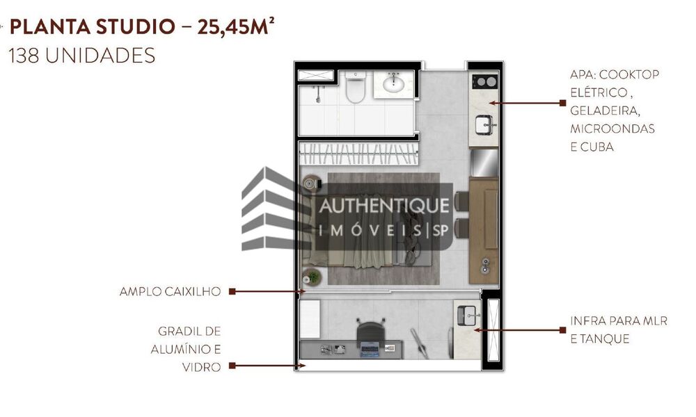 Apartamento, 1 quarto, 25 m² - Foto 19