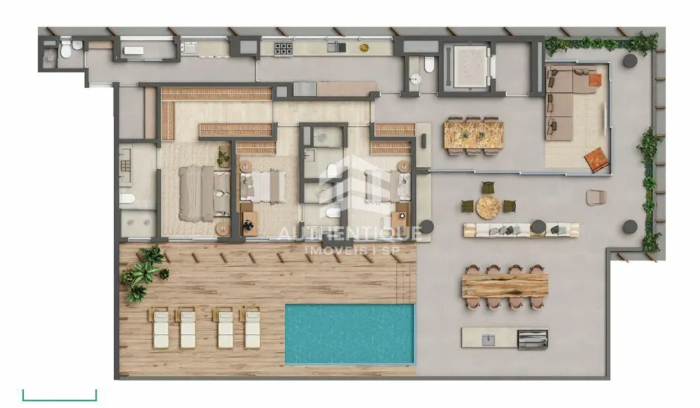 Apartamento, 3 quartos, 204 m² - Foto 1