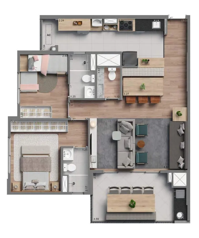 Apartamento, 2 quartos, 126 m² - Foto 16