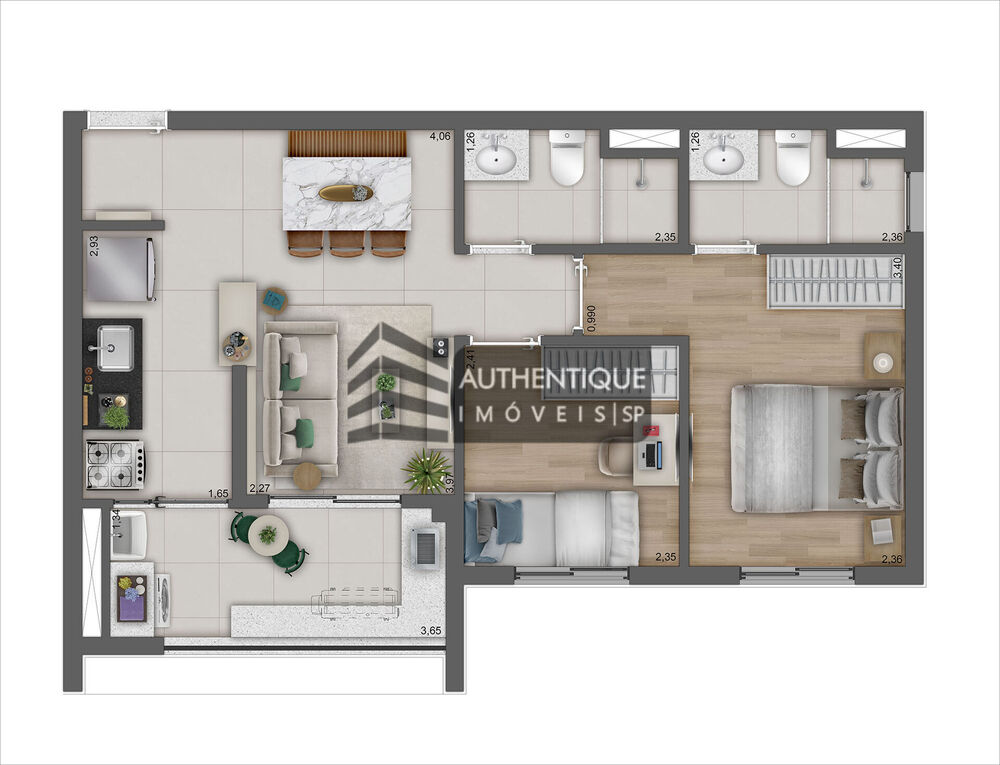 Apartamento à venda com 2 quartos, 42m² - Foto 8